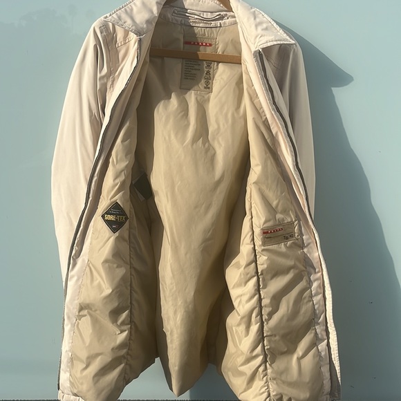 Cream Prada Gore-Tex Coat - Picture 7 of 9